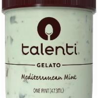 Talenti Mediterranean Mint (1 Pint) · Our Mediterranean Mint Gelato is made with real mint leaves that we steep for ~45 minutes to...