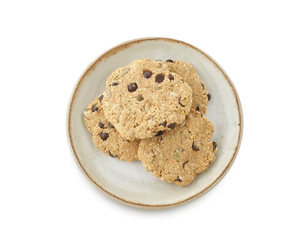 Urban Remedy Superfood Cookie (VG, GF) · By Urban Remedy. Crispy chocolate chip cookie that is gluten, dairy and grain-free. Made with nutrient rich nuts and seeds. A perfect blend of sweet and salty. All of our products are organic, gluten-free, dairy-free, and non-GMO. Vegan. We cannot make substitutions.