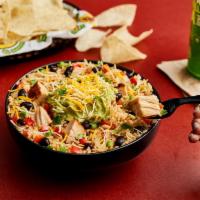 Earmuffs Bowl · Your choice of protein with rice, beans, shredded cheese, Pico de Gallo, handcrafted guacamo...