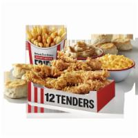 12 Tenders Meal · 12 pieces of our freshly prepared Extra Crispy Tenders, 3 large sides of your choice, 6 bisc...