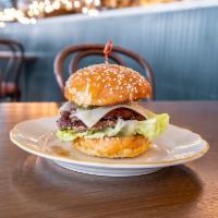 Oh, Gee! · Two all-beef smashed patties, American cheese, fresh bibb lettuce, herby pickles, top secret...