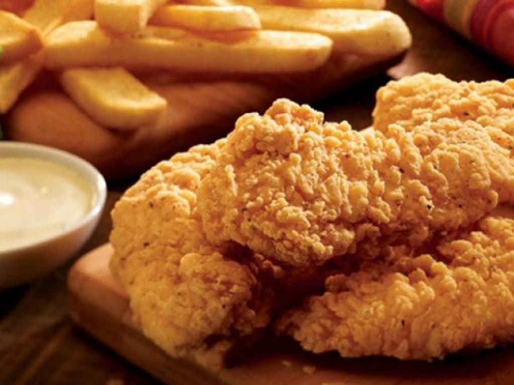 Clucks & Fries® · Chicken tenders and Bottomless Steak Fries® with ranch.
