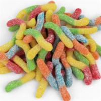 8 oz. Sour Worms · Pucker up for a sour take on our sweet gummi worms. Each sour gummi worm is dusted with a so...