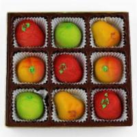 Assorted Fruit Shaped Marzipan, 4 oz. · These fruit shaped almond flavored candies are not only beautiful to look at, they are incre...