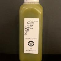Power Me Up Juice · Kale, carrot, spinach, apple and ginger. Gluten free and vegan.