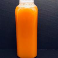 Start Me Up Juice · Carrot, pineapple, ginger, turmeric. Gluten free and vegan.