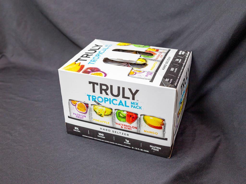 Truly Hard Tropical Mix, Spiked Sparkling Water, 12 Pack - 12 oz. Can  · Must be 21 to purchase. 5.0% ABV. 