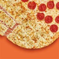Slices-N-Stix Pizza · Little caesars latest creation features 1 1/2 with 4 standard pepperoni pizza slices and 1 1...