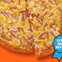 ExtraMostBestest® Hula Hawaiian® (Ham) Pizza · Large round pizza with Ham and Pineapple.