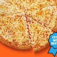 Extra Most Bestest Cheese Pizza · Large round with cheese.