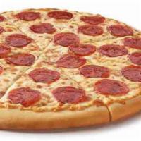 Classic Pepperoni Pizza · Large round pizza with pepperoni.
