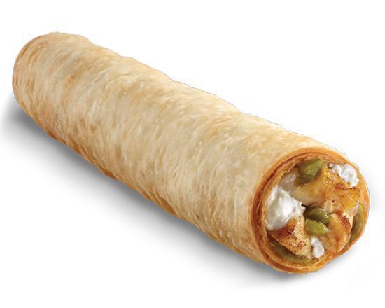 Crisp Chicken Burrito · All-white chicken, cream cheese, mild green chiles, onions, and spices rolled in a tortilla and cooked to perfection.