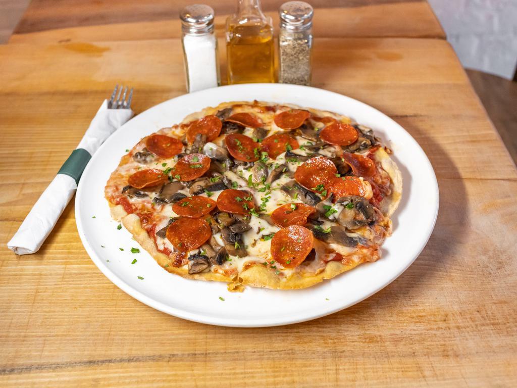 Personal Cheese Pizza · 100% gluten-free dough. Add toppings for an additional charge. 