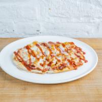 BBQ Chicken Delight Pizza · Tomato sauce, mozzarella, red onion.