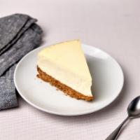 New York Cheesecake Slice (Gluten Free) · New York style cheesecake slice made from fresh whole vanilla and gluten free graham cracker...
