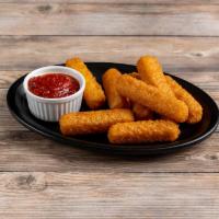 Mozzarella Sticks · Mozzarella cheese that has been coated and fried. 