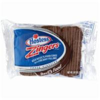 Hostess Chocolate Zingers Devil's Food 3 Count · Iced devil's food cake and a creamy filling.