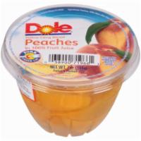 Dole Peach Fruit Bowl 7oz · Freshly diced peaches in 100% fruit juice.   7oz.