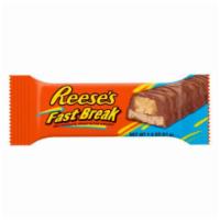 Reese's Fast Break Bar 1.8oz · Reese’s peanut butter filed with soft candy nougat and coated with Hershey’s chocolate.