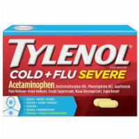Tylenol Cold & Flu Severe Cap 24 Count · Convenient caplets to tackle your tough cold and flu symptoms by clearing congestion, quieti...