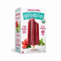 Goodpop Hibiscus Mint Popsicle (2.5 Oz X 4-pack) · A sweet and tangy combination of brewed Fair Trade hibiscus tea, mint and lime juice for a b...