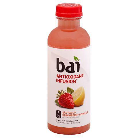 Bai 5 Strawberry Lemon 18oz · Infused with antioxidants and made with no artificial sweeteners, Sao Paulo Strawberry Lemonade is gluten free, kosher with low glycemic index
