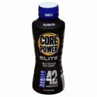 Core Power Elite Vanilla 14oz · Our ELITE Vanilla Shake is packed with high protein (42 grams) and real vanilla flavor