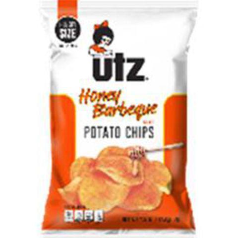 Utz Potato Chips Honey Barbecue 7.5oz · Crunchy chips made from real potatoes seasoned with a perfect blend of zesty barbecue and sweet honey flavors.