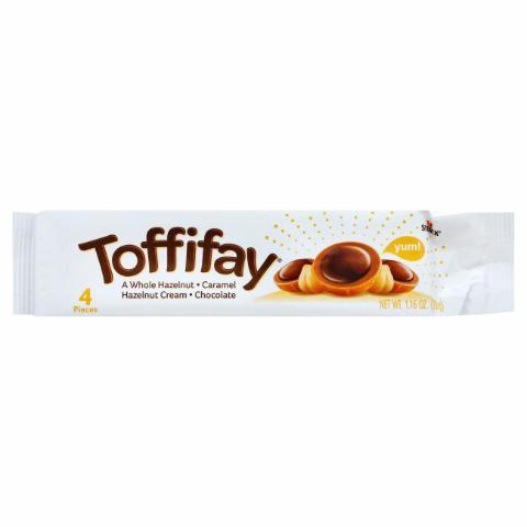 Toffifay 4 Count · A combination of caramel, chocolate and hazelnut for a mix of sweet and crunchy.
