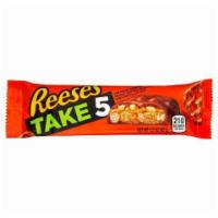 Reese's Take 5 Candy Bar 1.5oz · Crunchy pretzels, smooth peanut butter, salty peanuts and sweet caramel—all wrapped in silky...