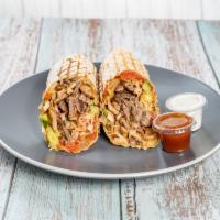 5. Shawarma Asorti · Chicken lamb beef. Wrap with onion, cabbage, tomato sauce and white sauce.