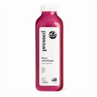 Roots with Ginger · What's in this juice? It's a blend of apple, lemon, ginger, and beet. Feeling spicy? Try our...