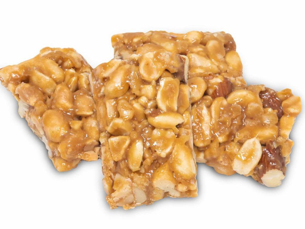 Sweet And Salty Bitty Bars · Each Bitty Bar binds peanuts, peanut butter, crisp brown rice, almonds and sea salt with all-natural honey. Each bag includes 15 bars. Allergens | Peanuts, Tree nuts