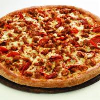 Spicy Italian Pizza · Pepperoni and a double portion of spicy Italian sausage.