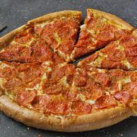 Ultimate Pepperoni · 30% more pepperoni than our traditional pie, Parmesan and Romano cheese blend, sprinkled wit...