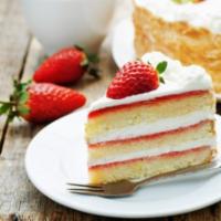 Strawberry Cake · Classic strawberry cake with a sweet frosting.