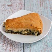 Domna's Bakery Homemade Spinach Pie · Horiatiki Spanakopita