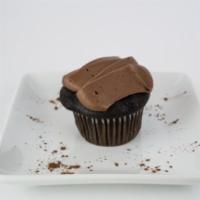 Black Velvet Cupcake · Chocolate cake, chocolate buttercream.