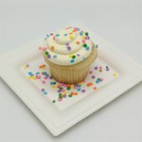 White Velvet Cupcake · White cake, vanilla buttercream.