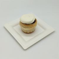 Cin-Full Rolls Cupcake · Butter pasty, cinnamon sugar, cream cheese frosting.