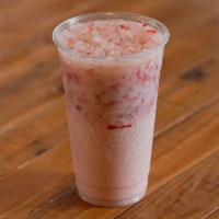 Strawberry Horchata · House made horchata with fresh strawberries. Contains dairy.
Size : 20OZ