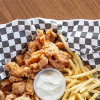 1. Popcorn Chicken Combo · Crispy bite-sized fried chicken in choice of flavor with choice of Fries or rice & corn