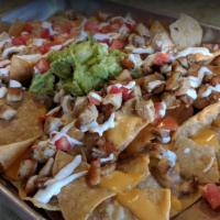 Mamalona Nachos · Large Nachos Topped with Your Choice of Meat, Bean, Grilled Jalapeño, Pico de Gallo, Lettuce...