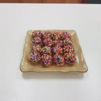 Fancy Donut Holes · Choice of Sprinkled, Strawberry, Oreo