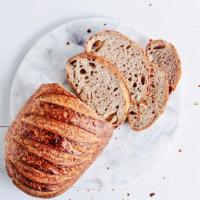 Organic Whole Wheat Sourdough · 930 gram. The whole meal sourdough is highlighted by the sweetness of freshly ground coarse ...