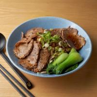 203. Noodles with Beef & Braised Sauce (紅燒牛腱乾拌麵) · 