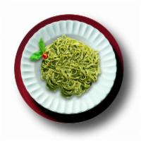 Tagliolini al Pesto Genovese e Fagiolini (Vegeterian) · Tagliolini Tossed w/ Genovese Basil Pesto and Green Beans