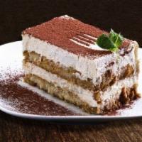 Tiramisu · Lady Fingers Cookies dipped in Espresso Coffee  with Layers of Creamy  Imported Mascarpone C...