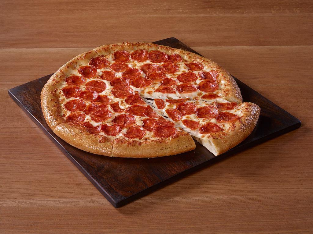 Original Pan Pepperoni Pizza · You literally can't go wrong with pepperoni and mozzarella cheese. Classic for a reason.