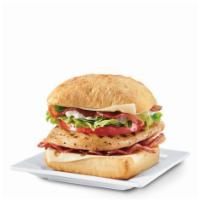 DQ® Bakes!® Chicken Bacon Ranch Sandwich · A seasoned grilled chicken filet, white cheese and thick-cut applewood smoked bacon, topped ...